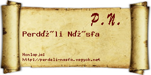 Perdéli Násfa névjegykártya